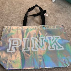 NWT Victoria’s Secret pink shimmer tote bag